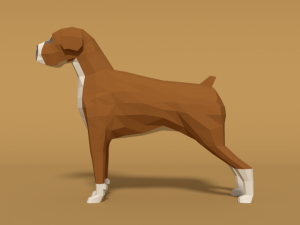 low poly cartoon dog pack collection 3D 모델