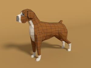 low poly cartoon dog pack collection 3D 모델