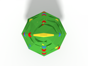 low poly cartoon christmas tree 3D Model