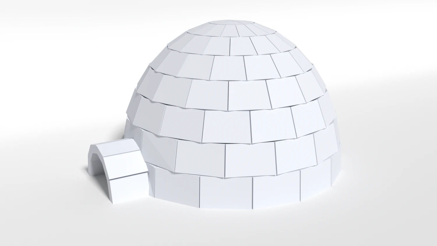 low poly cartoon igloo 3D Model .c4d .max .obj .3ds .fbx .stl .blend 