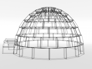low poly cartoon igloo 3D Model