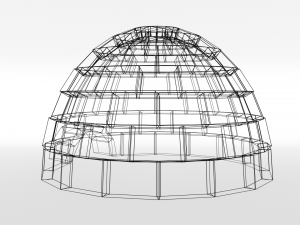 low poly cartoon igloo 3D Model