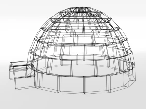 low poly cartoon igloo 3D Model