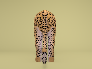 low poly cartoon leopard 3D Modell