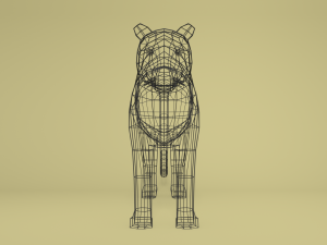 low poly cartoon leopard 3D Modell