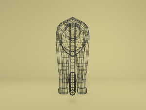 low poly cartoon leopard 3D Modell