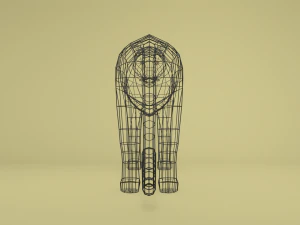 low poly cartoon leopard 3D Model