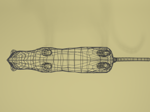 low poly cartoon leopard 3D Modell