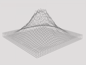 low poly cartoon stylish mountain Modelo 3D