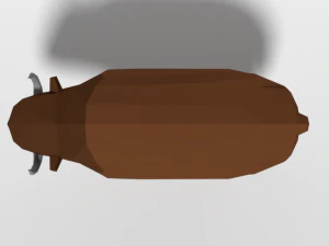 low poly cartoon bison 3D Model