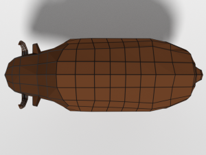 low poly cartoon bison Model 3D