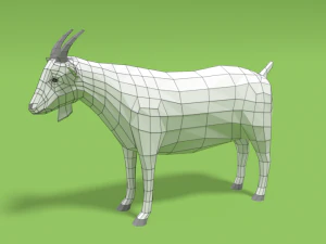 low poly domestic animals collection 3D Model