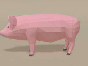low poly domestic animals collection 3D Model