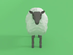 low poly domestic animals collection 3D Model
