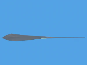 low poly cartoon stingray 3D Model