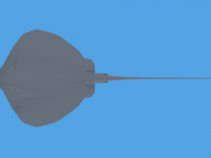 low poly cartoon stingray 3D Модель
