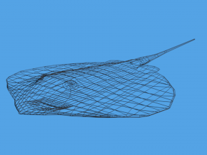 low poly cartoon stingray 3D Модель