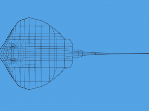 low poly cartoon stingray 3D Модель