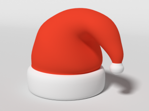 cartoon santa claus hat Modèle 3D