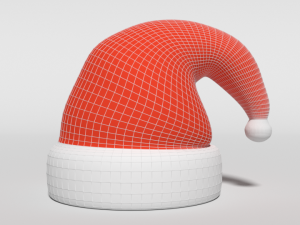 cartoon santa claus hat Modèle 3D