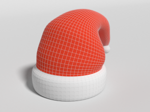 cartoon santa claus hat Modèle 3D