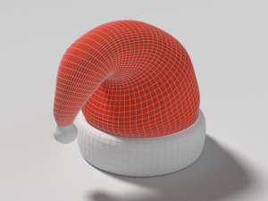cartoon santa claus hat Modèle 3D