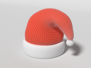 cartoon santa claus hat Modèle 3D