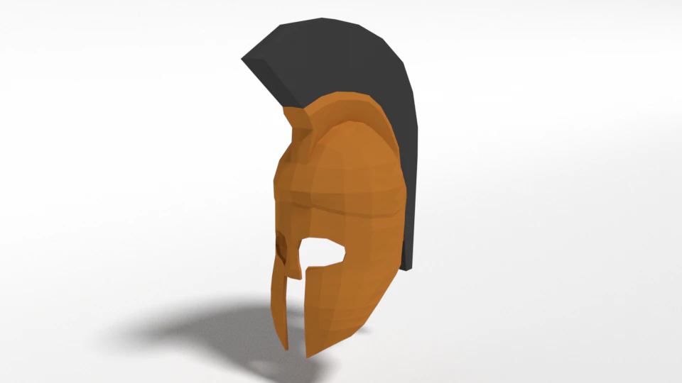capacete grego antigo low poly Modelo 3D .c4d .max .obj .3ds .fbx .stl .blend 
