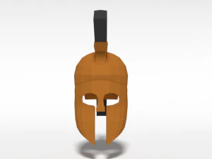 capacete grego antigo low poly Modelo 3D