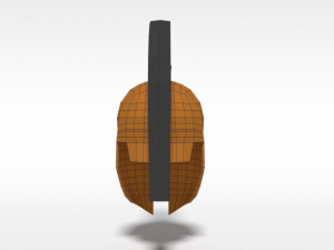 low poly ancient greek helmet 3D Model
