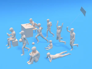 低聚儿童系列第 3 卷 3D 模型