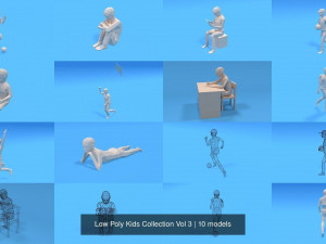 low poly kids collection vol 3 3D Модель