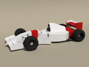 low poly mclaren mp4-8 formula car 3D Model
