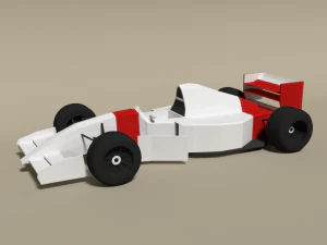 carro de f&oacute;rmula low poly mclaren mp4-8 Modelo 3D