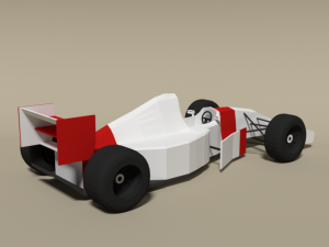 low poly mclaren mp4-8 formula car 3D Model