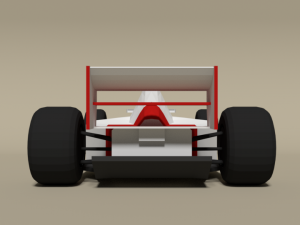 low poly mclaren mp4-8 formula car 3D Model