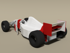 low poly mclaren mp4-8 formula car 3D Model
