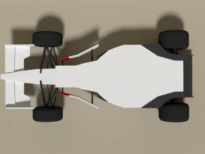 low poly mclaren mp4-8 formula car 3D Model