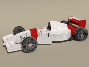 low poly mclaren mp4-8 formula car 3D Model