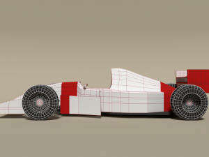 low poly mclaren mp4-8 formula car 3D Model