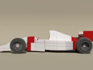 low poly mclaren mp4-8 formula car 3D Model