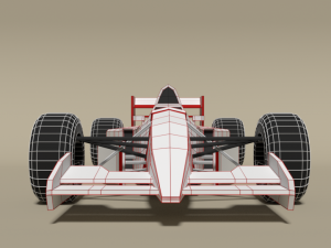 low poly mclaren mp4-8 formula car 3D Model
