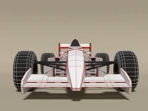 low poly mclaren mp4-8 formula car 3D Model
