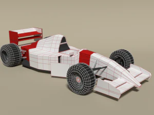 low poly mclaren mp4-8 formula car 3D Model