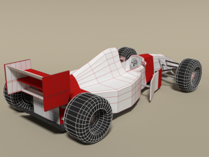 low poly mclaren mp4-8 formula car 3D Model