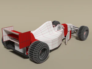 low poly mclaren mp4-8 formula car 3D Model