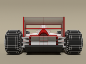 low poly mclaren mp4-8 formula car 3D Model