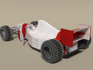 low poly mclaren mp4-8 formula car 3D Model