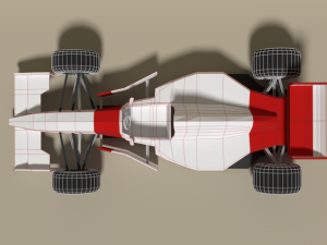 low poly mclaren mp4-8 formula car 3D Model
