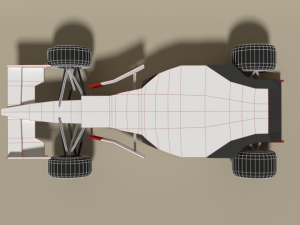 low poly mclaren mp4-8 formula car 3D Model